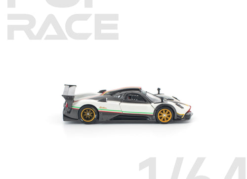Load image into Gallery viewer, (Pre-order) POP RACE 1/64 PAGANI ZONDA R WHITE Diecast Model Car
