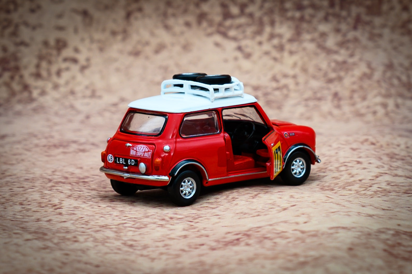 TINY Hong Kong #177 Mini Cooper Rally Red Mk1 Scale 1:50 Diecast Mini  Car
