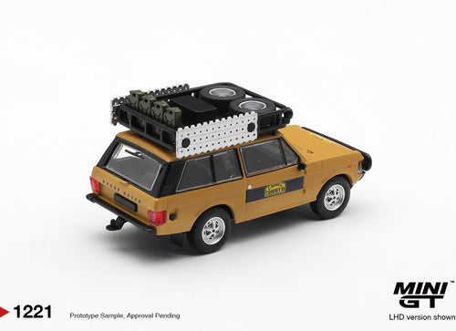 Load image into Gallery viewer, (Pre-order) MINI GT #1221 Range Rover 1981 Camel Trophy Sumatra K.Stoppa &amp; A.Val
