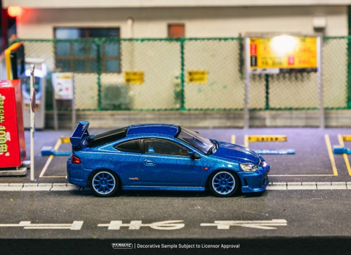 Load image into Gallery viewer, Tarmac Works Honda Integra TYPE R DC5 Custom Blue Metallic Model Car
