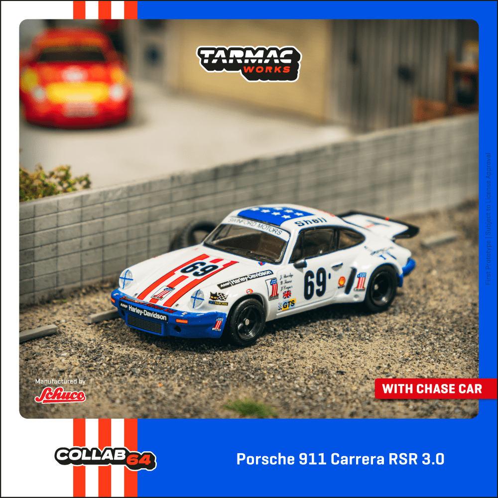 (Pre-order) Tarmac Works 1/64 Porsche 911 Carrera RSR 3.0 24h Le Mans 1975 #69