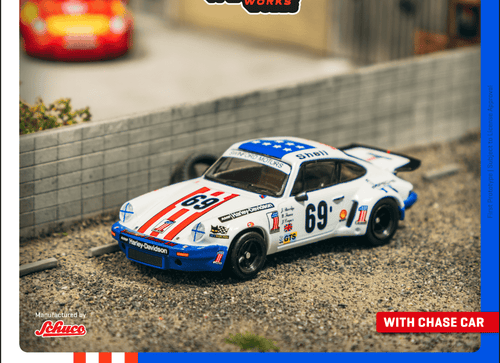 Load image into Gallery viewer, (Pre-order) Tarmac Works 1/64 Porsche 911 Carrera RSR 3.0 24h Le Mans 1975 #69

