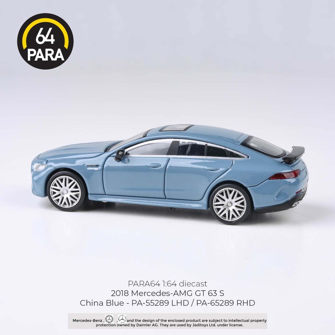PARA64 1/64 Mercedes-AMG GT 63 S China Blue RHD Diecast Model Car