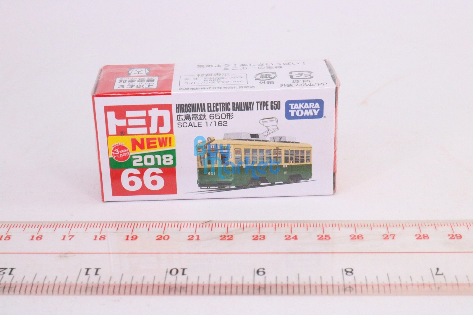 Takara Tomy TOMICA #66 Hiroshima Electronic Railway Type 650 1:162 Diecast car