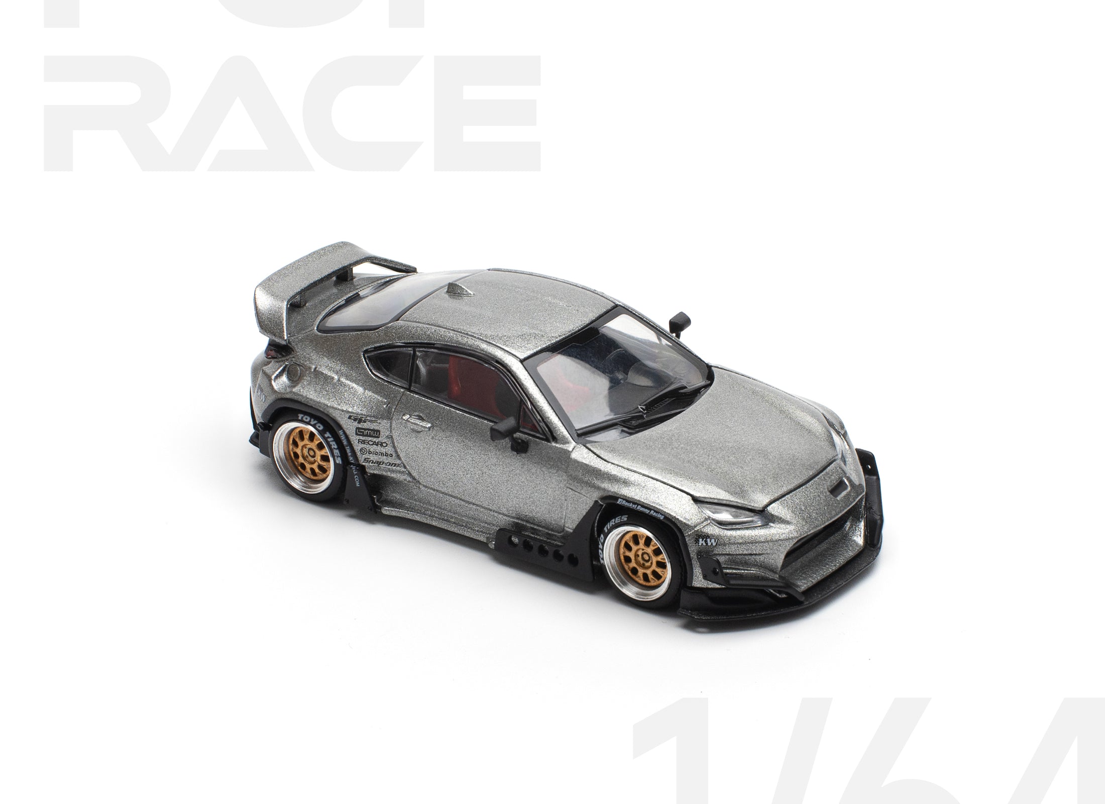 POPRACE 1/64 PANDEM GR86 - SILVER (NEW TOOLING) Model Car