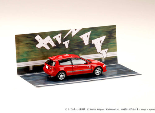 Load image into Gallery viewer, Hobby Japan 1/64 Honda CIVIC (EG6) Myogi Night Kids INITIAL D Shingo #HJDMD006
