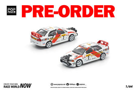 (Pre-order) POPRACE 1/64 MITSUBISHI LANCER EVOLUTION IV - 1998 MONTE CARLO RALLY