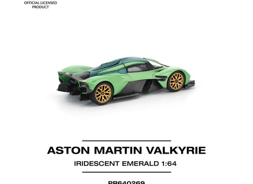 Load image into Gallery viewer, (Pre-order) POPRACE 1/64 ASTON MARTIN VALKYRIE IRIDESCENT EMERALD Model Car
