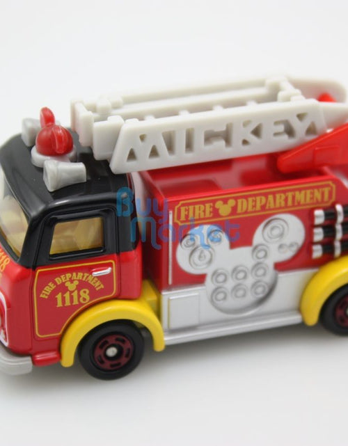 Load image into Gallery viewer, Takara Tomy Tomica Disney Motors DM-17 Mickey Mouse Fire Truck Toy Car 2015
