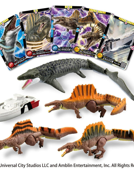 Takara Tomy Ania Figure Set - Jurassic World: Boat Chase on the Open Sea DX