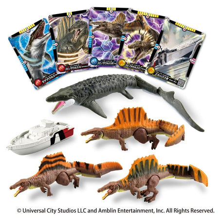Takara Tomy Ania Figure Set - Jurassic World: Boat Chase on the Open Sea DX