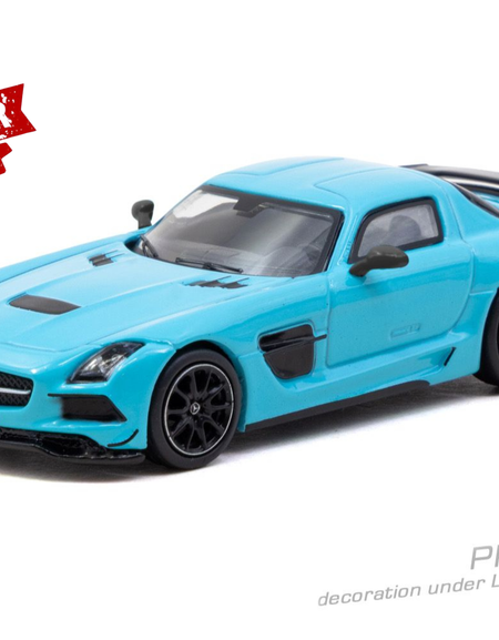 (Pre-order)Tarmac Works 1/64 Mercedes-Benz SLS AMG Coupé Black Series Matte Blue