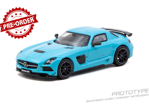 Load image into Gallery viewer, (Pre-order)Tarmac Works 1/64 Mercedes-Benz SLS AMG Coupé Black Series Matte Blue
