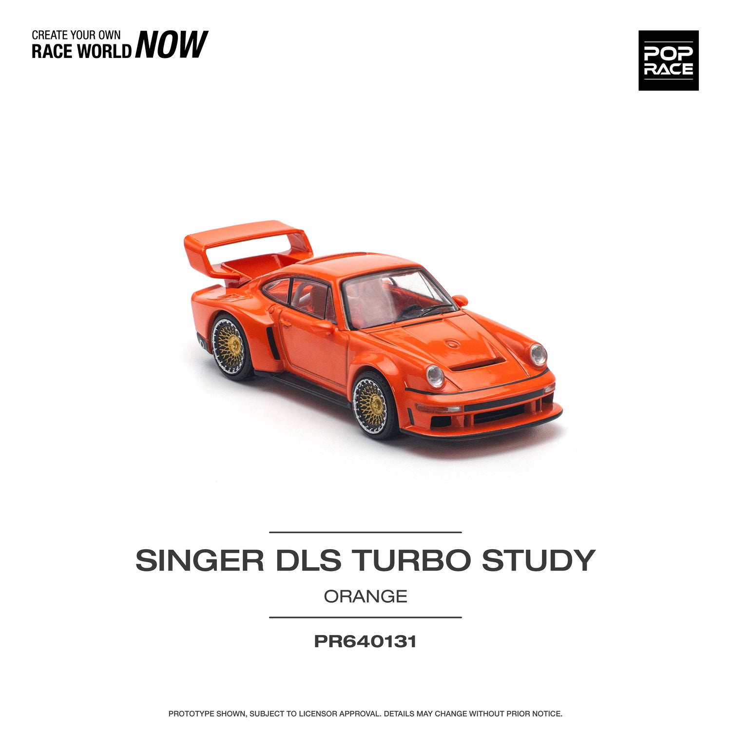 POPRACE 1/64 SINGER DLS TURBO (TRACK) ORANGE *New Tooling Model Car