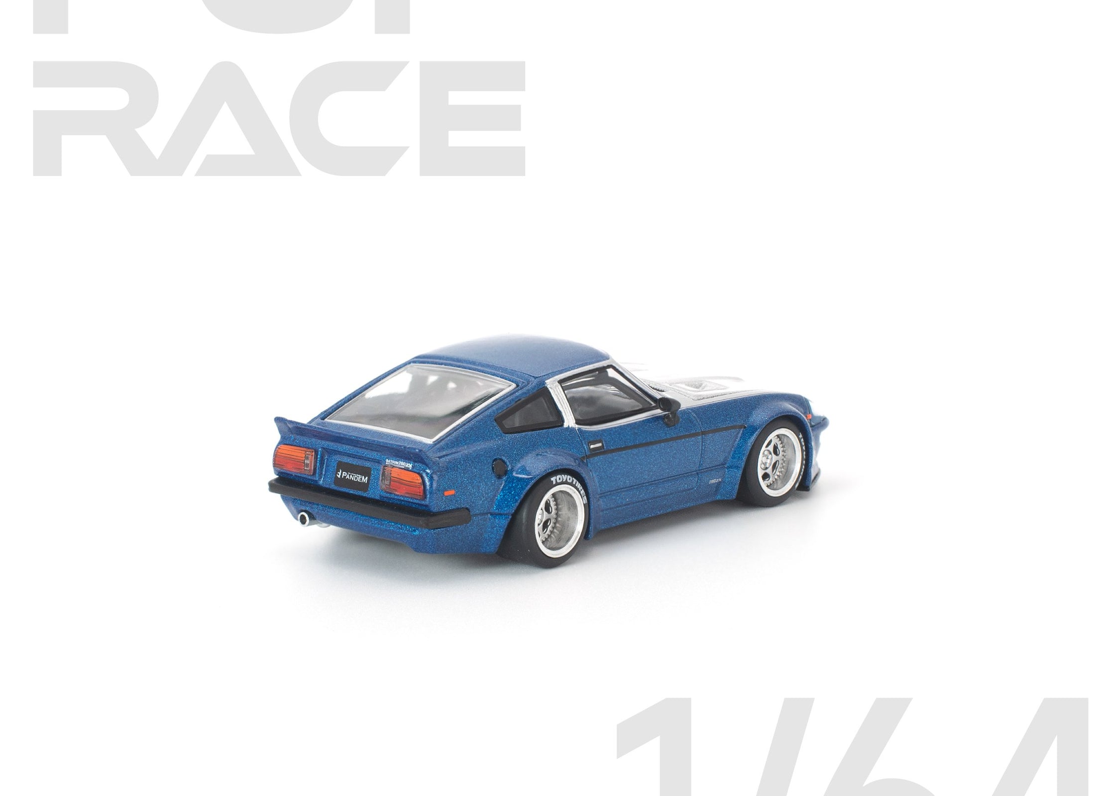 (Pre-order) POP RACE 1/64 PANDEM 280ZX BLUE Diecast Model Car #PR640315