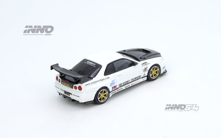 INNO64 1/64 TOP SECRET R34 GT-R White Diecast Model Car
