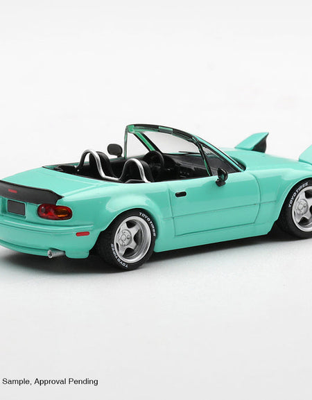 Mini GT #1249 Mazda MX-5 (NA) Pandem Mint Green RHD Diecast Model