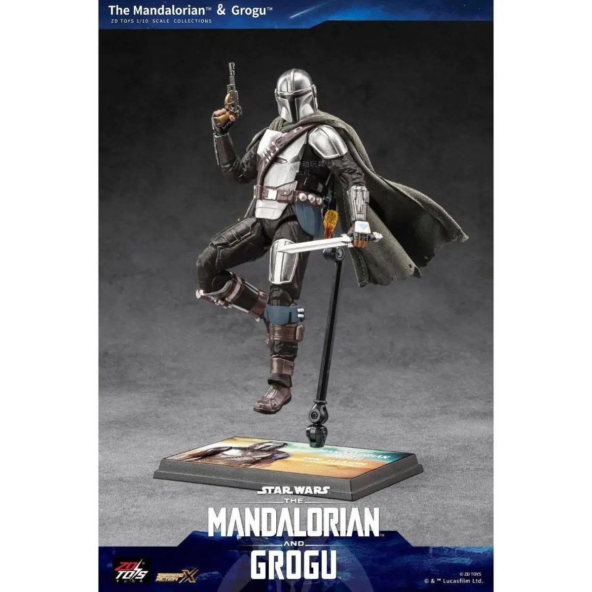 ZD Toys Star Wars Action Figures - The Mandalorian & Grugo Action Figure Set