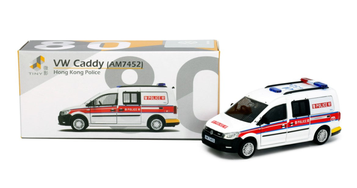 Tiny City 80 Die-cast Model Car - Volkswagen Caddy Police (AM7452)