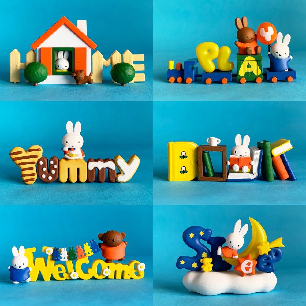 Re-ment Miffy Collection of words Figure (Full Set of 6 Pcs)