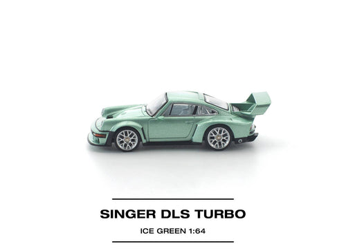 Load image into Gallery viewer, (Pre-order) POP RACE 1/64 SINGER DLS TURBO ICE GREEN Diecast Model Car #PR640495
