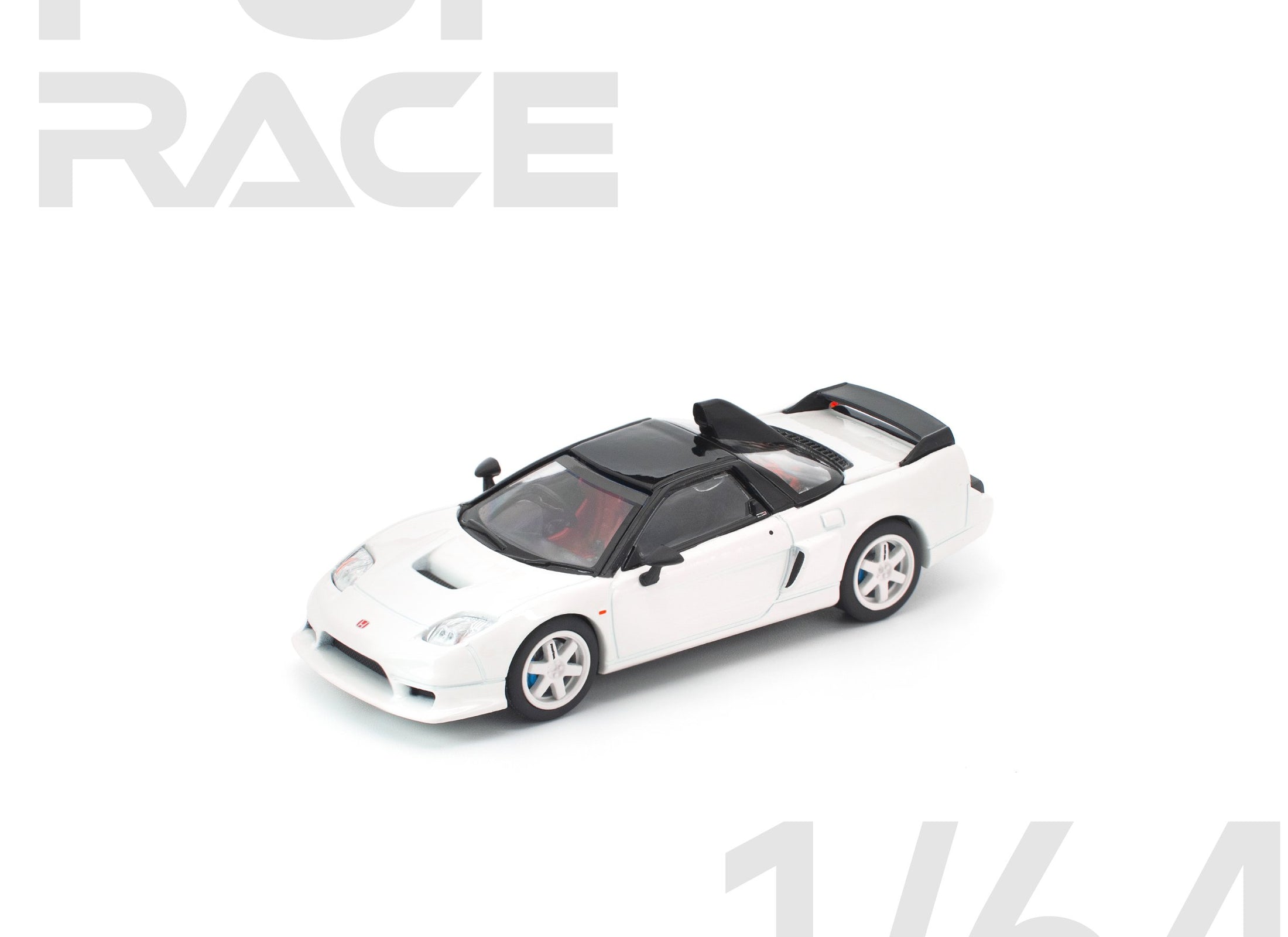 (Pre-order) POP RACE 1/64 HONDA NSX-R GT WHITE Diecast Model Car #PR640407