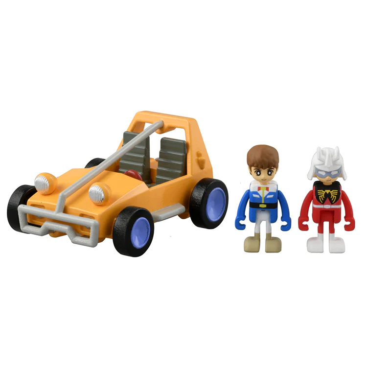 Takara Tomy Dream Tomica Ride On Mobile Suit Gundam Buggy with 2 figures