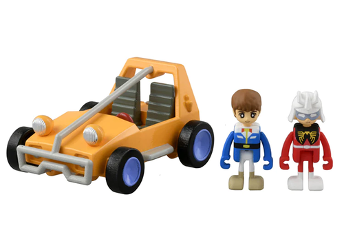 Load image into Gallery viewer, Takara Tomy Dream Tomica Ride On Mobile Suit Gundam Buggy with 2 figures
