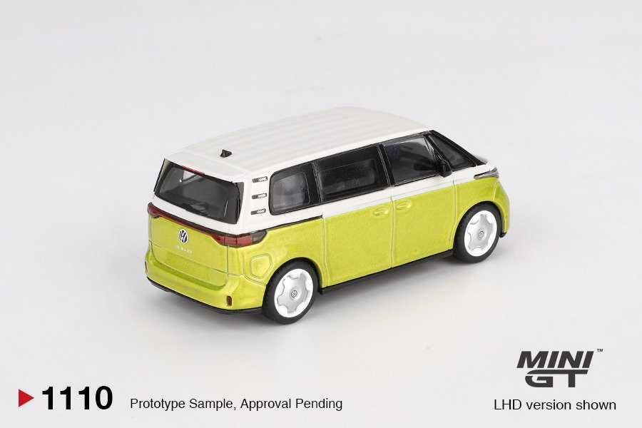 MINI GT #1110 Volkswagen ID.Buzz Candy White / Pomelo Yellow RHD