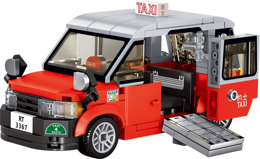 Royal Toys City Story RT67 HK Urban Hybrid Taxi Green Cab Vehicle Block 211pc