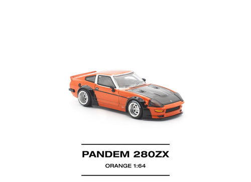 Load image into Gallery viewer, (Pre-order) POP RACE 1/64 PANDEM 280ZX ORANGE Diecast Model Car #PR640317
