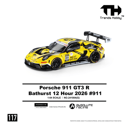 (Pre-order) Trends Hobby 1/64 #241084(G) Porsche 911 GT3 R - B12H 2026 #911