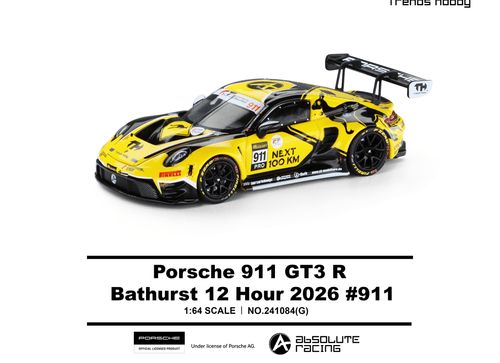 Load image into Gallery viewer, (Pre-order) Trends Hobby 1/64 #241084(G) Porsche 911 GT3 R - B12H 2026 #911
