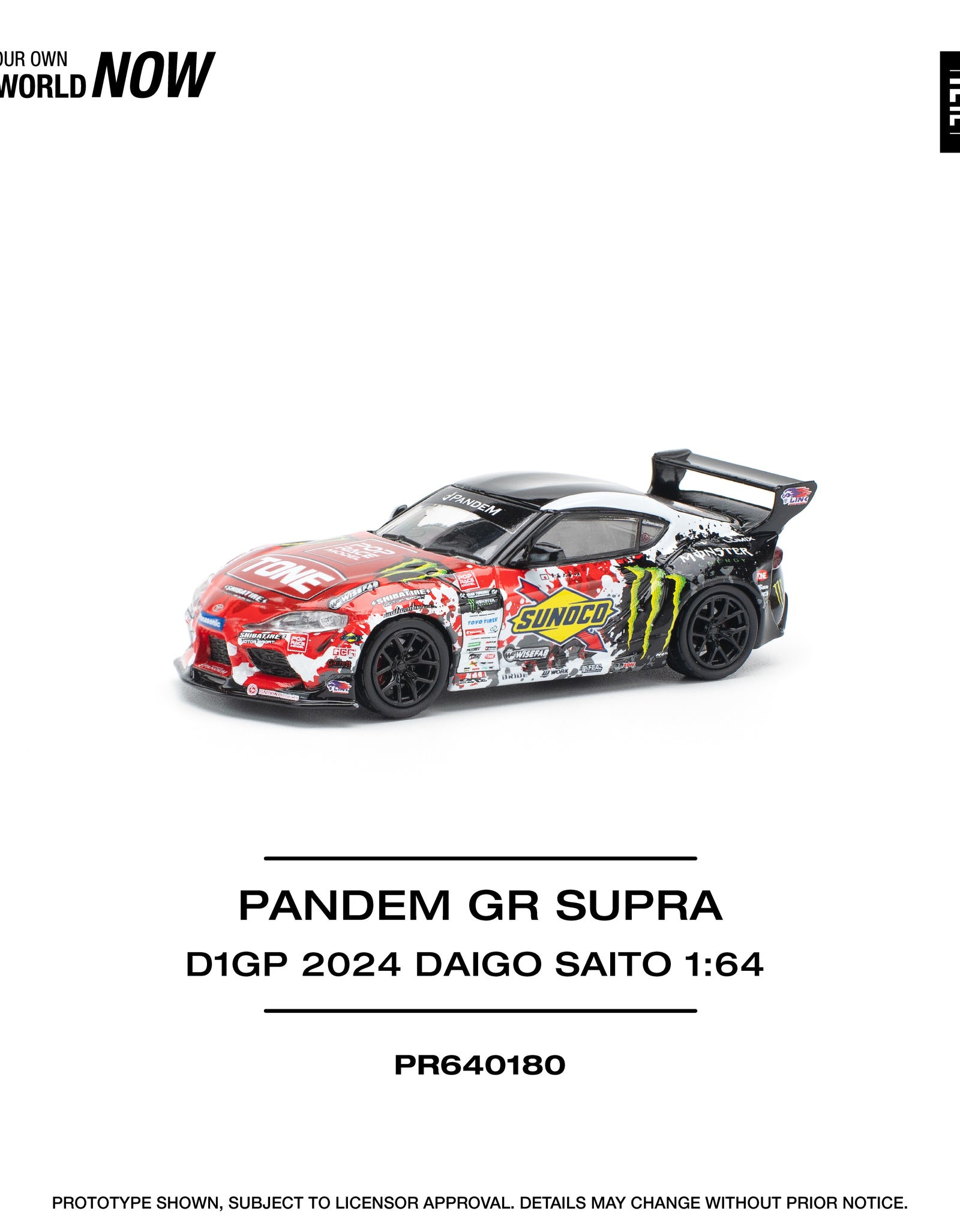POPRACE 1/64 PANDEM GR SUPRA D1GP 2024 DAIGO SAITO Model Car