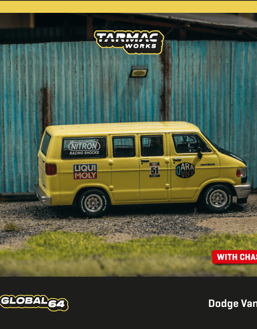 Load image into Gallery viewer, Tarmac Works 1/64 Dodge Van Yellow Diecast Model Car
