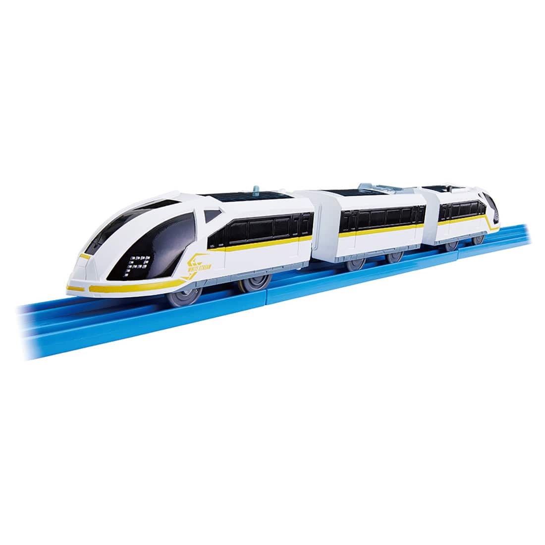 Takara Tomy Plarail S-20 Plarail Train White Stream (Connecting Type) 3-Car Set