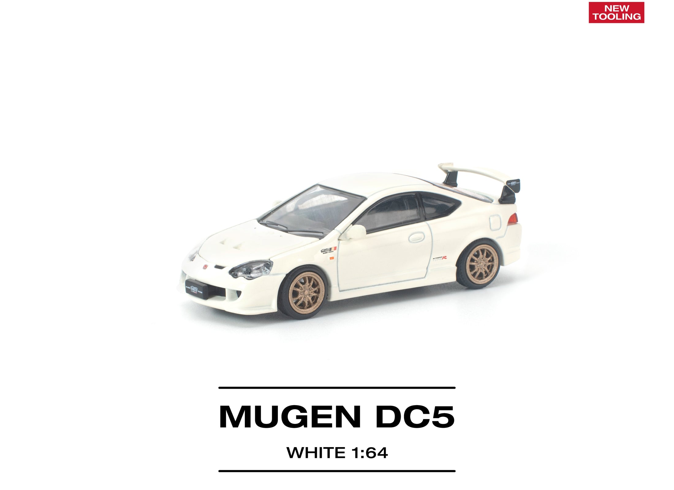 (Pre-order) POP RACE 1/64 HONDA DC5 MUGEN WHITE Diecast Model Car