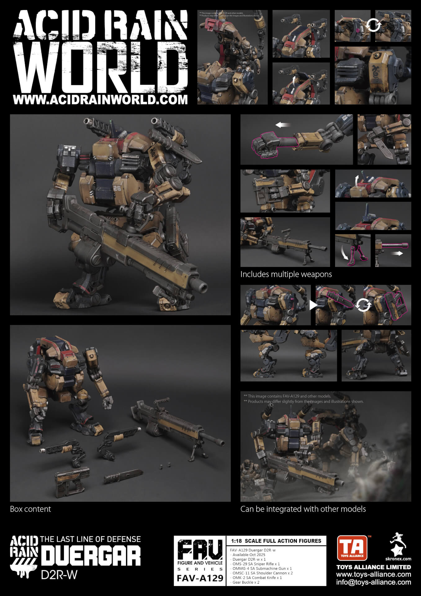 Acid Rain x Toy Alliance FAV-A129 Duergar D2R-w 1/18 Action Figure