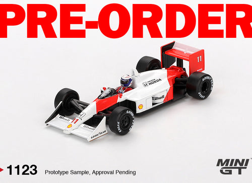 Load image into Gallery viewer, (Pre-order) MINI GT #1123 McLaren MP4/4 #11 Alain Prost 1988 Japanese Grand Prix
