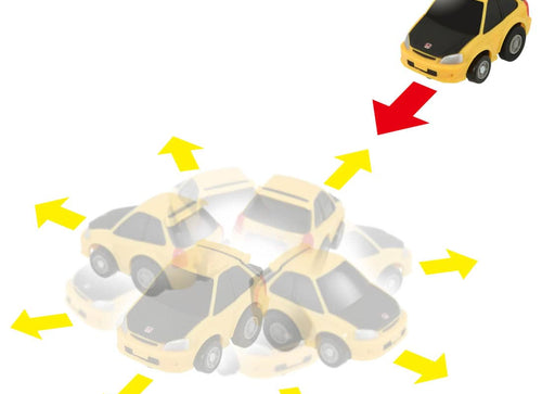 Load image into Gallery viewer, Takara Tomy Tomica ChoroQ Pull Back Diecast e-06 Honda Civic Type R (EK9)
