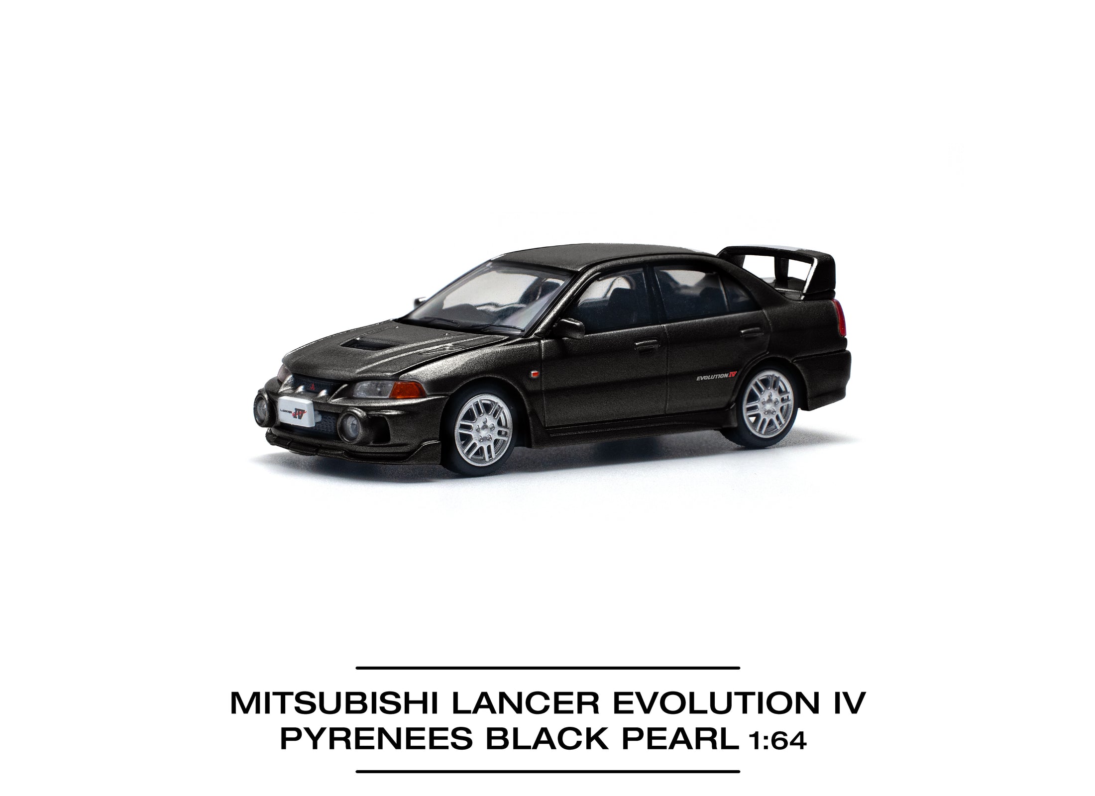 POP RACE 1/64 Mitsubishi lancer evolution iv pyrenees black pearl