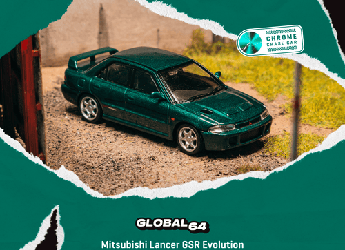 Load image into Gallery viewer, (Pre-order) Tarmac Works 1/64 Mitsubishi Lancer GSR Evolution Green Metallic
