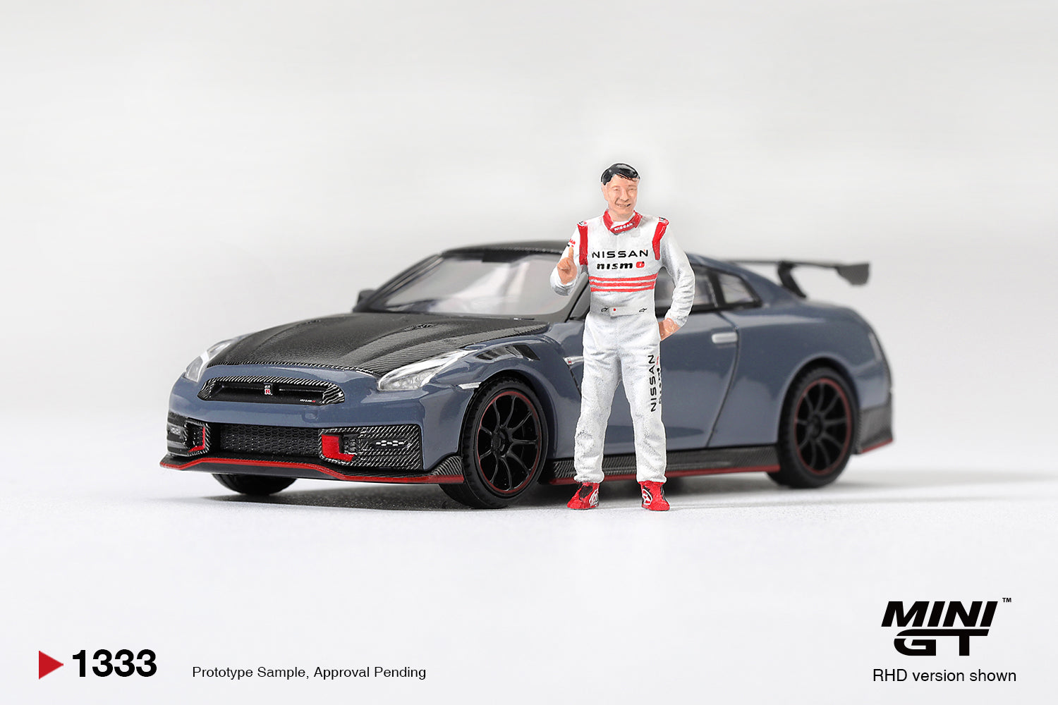 (Pre-order) Mini GT #1333 Nissan GT-R Nismo 2024 Tsukuba W/ Matsuda Figure RHD