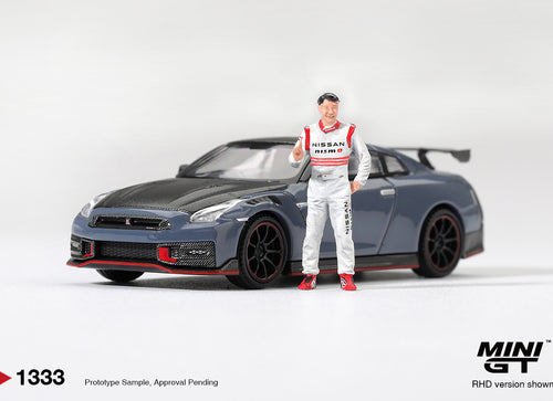 Load image into Gallery viewer, (Pre-order) Mini GT #1333 Nissan GT-R Nismo 2024 Tsukuba W/ Matsuda Figure RHD
