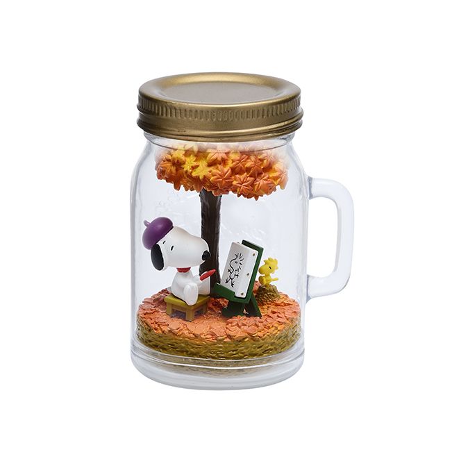 Re-Ment Snoopy & Woodstock Terrarium On Vacation Figure (Set of 6)