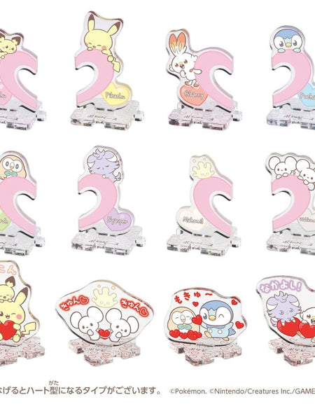 Takara Tomy Pokemon PokePeace Acrylic Stands that Connect Together Mellow Heart