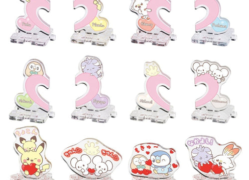 Load image into Gallery viewer, Takara Tomy Pokemon PokePeace Acrylic Stands that Connect Together Mellow Heart
