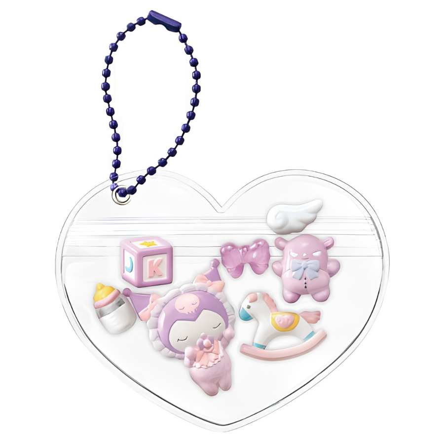 Re-ment Sanrio Candy Toy Kuromi Deco Chara Pouch Key Chain (Set of 6)