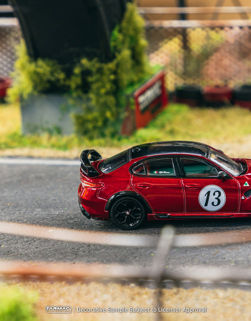 Load image into Gallery viewer, Tarmac Works 1/64 Alfa Romeo Giulia GTAm Red Yellow Diecast Model
