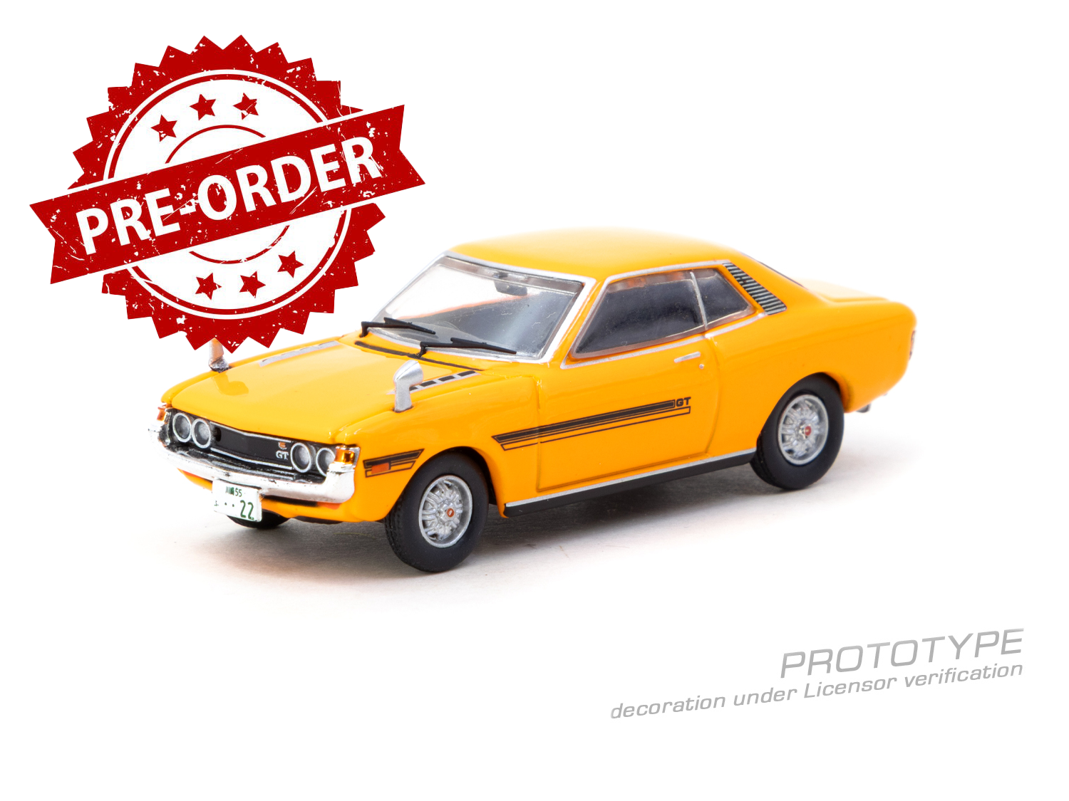 (Pre-order) Tarmac Works 1/64 Toyota Celica 1600GT TA22 Orange Diecast Model Car